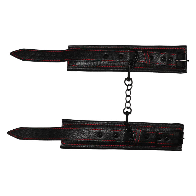 Black Genuine Leather Cuffs - Image 8